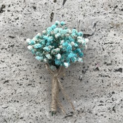 Turkuaz Cipsolu Damat Yaka Çiçeği-YKC-1007