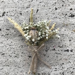 Krem Buğdaylı Cipsolu Damat Yaka Çiçeği-YKC-1009