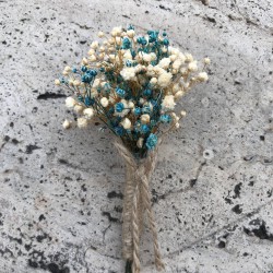 Mavi Krem Cipsolu Damat Yaka Çiçeği-YKC-1025