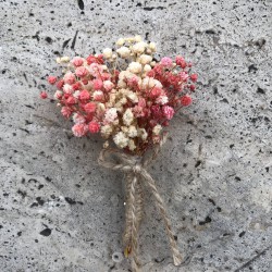 Pembe Krem Cipsolu Damat Yaka Çiçeği-YKC-1026