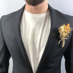 Turuncu Otlu Damat Yaka Çiçeği-YKC-1047