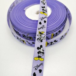 Lila Micki Mause Desenli Grogren Kurdele 2 cm-YL-1001