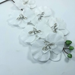 Beyaz Yapay Orkide Çiçeği-YPC-115