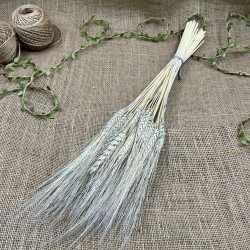 Gri Şoklanmış Başak Demeti Kuru Çiçek-YPC-245