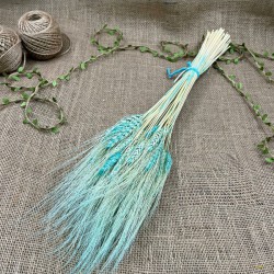 Turkuaz Şoklanmış Başak Demeti Kuru Çiçek-YPC-251