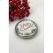 Yuvarlak Gümüş Teneke Kutu Happy Chirstmas Baskılı-YSUS-1009