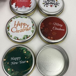 Gümüş Rengi Yılbaşı Hediyelik Teneke Kutu 5 Li Set-YSUS-1011