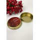 Teneke Hediyelik Kutu Gold Kırmızı Merry Chirstmas Baskılı-YSUS-1013