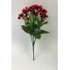 Dekoratif Yapay Çiçek Kırmızı Kokina Demeti 1 Demet Yapay Bitki 7 Kafalı-YSUS-1032