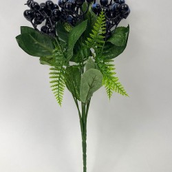 Dekoratif Yapay Çiçek Mavi Kokina Demeti 1 Demet Yapay Bitki 7 Kafalı-YSUS-1033