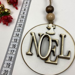 Yılbaşı Ahşap Ağaç Süsü Noel Baskılı 5 Adet-YSUS-1038
