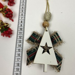 Yeniyıl Ağaç Süsü Ağaç Baskılı 5 Adet-YSUS-1049