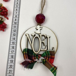 Yeniyıl Ağaç Süsü Noel Yazılı Baskılı 5 Adet-YSUS-1054