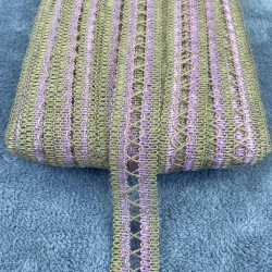 Pembe Hasırlı Çapraz Desenli Su Taşı Koç Boynuzu -YSUTASI-1001