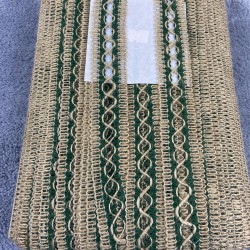 Yeşil Hasırlı Çapraz Desenli Su Taşı Koç Boynuzu -YSUTASI-1003