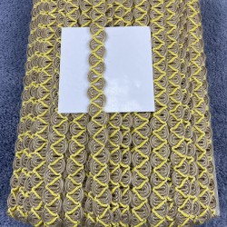 Hasır Su Taşı Koç Boynuzu Sarı Çizgili Dekoratif Şerit-YSUTASI-1011