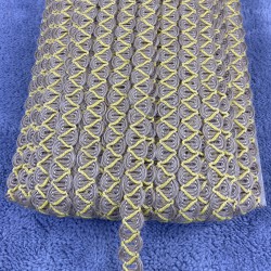 Hasır Su Taşı Koç Boynuzu Sarı Çizgili Dekoratif Şerit-YSUTASI-1011