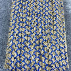 Hasır Su Taşı Koç Boynuzu Lacivert Çizgili Dekoratif Şerit-YSUTASI-1012