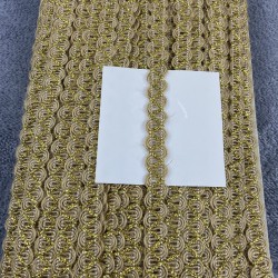 Hasır Su Taşı Koç Boynuzu Gold Simli Çizgili Dekoratif Şerit-YSUTASI-1014