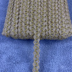 Hasır Su Taşı Koç Boynuzu Gold Simli Çizgili Dekoratif Şerit-YSUTASI-1014