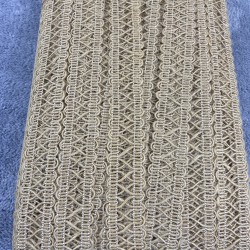 Hasır Su Taşı Çapraz Desenli Dekoratif Şerit-YSUTASI-1016