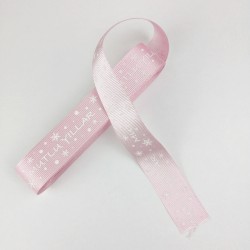 Pembe Mutlu Yıllar Grogren Kurdele 2,5 cm 1 Metre-YY-1008