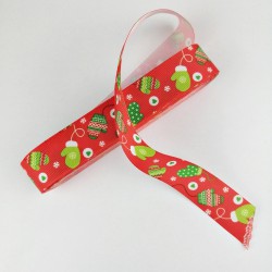 Kırmızı Eldiven Desenli Grogren Kurdele 2,5 cm 1 Metre-YY-1026 Kırmızı Eldiven Desenli Grogren Kurdele 2,5 cm 1 Metre-YY-1026