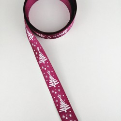 Mor &Ccedil;am Ağacı Grogren Kurdele 2,5 cm 1 Metre-YY-1045