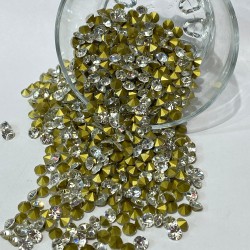 Yuvalı Yapıştırma Taş Şeffaf 1 Paket 50 Adet-YYT-2