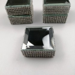 Gümüş Siyah Kaplamalı Yüzük Yükseltme Kutusu-YZK-1000