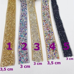 Ütü ile Yapışan Zincirli Şerit Aplik-USA-1008