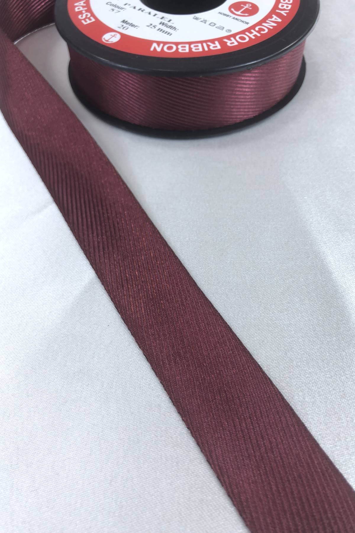 Bordo Rengi Balıksırtı Kurdele-BLK-1017
