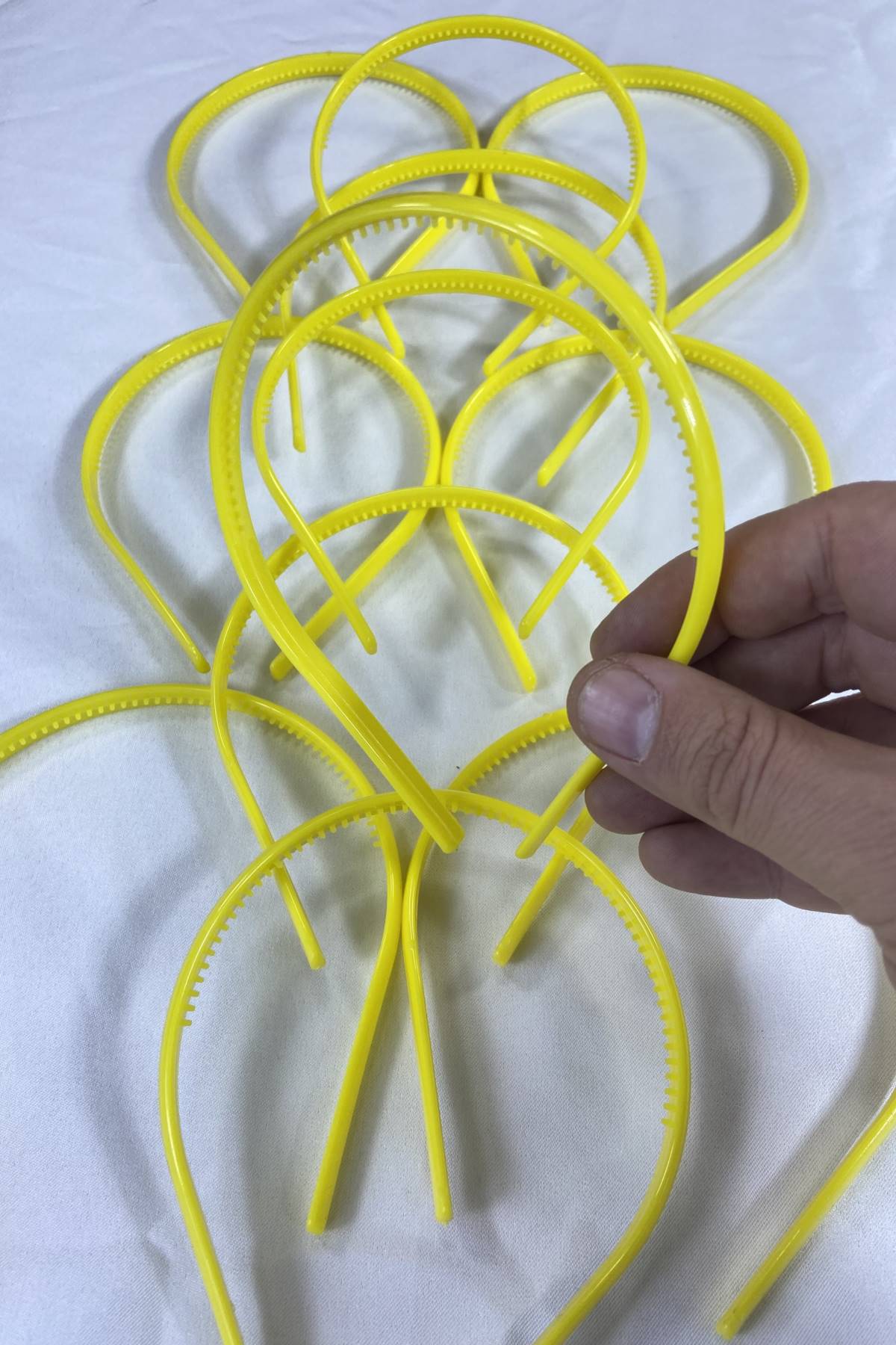 Sarı Plastik Ham Taç 12 Adet Boş Süslenmemiş Ham Taç-BT-1002