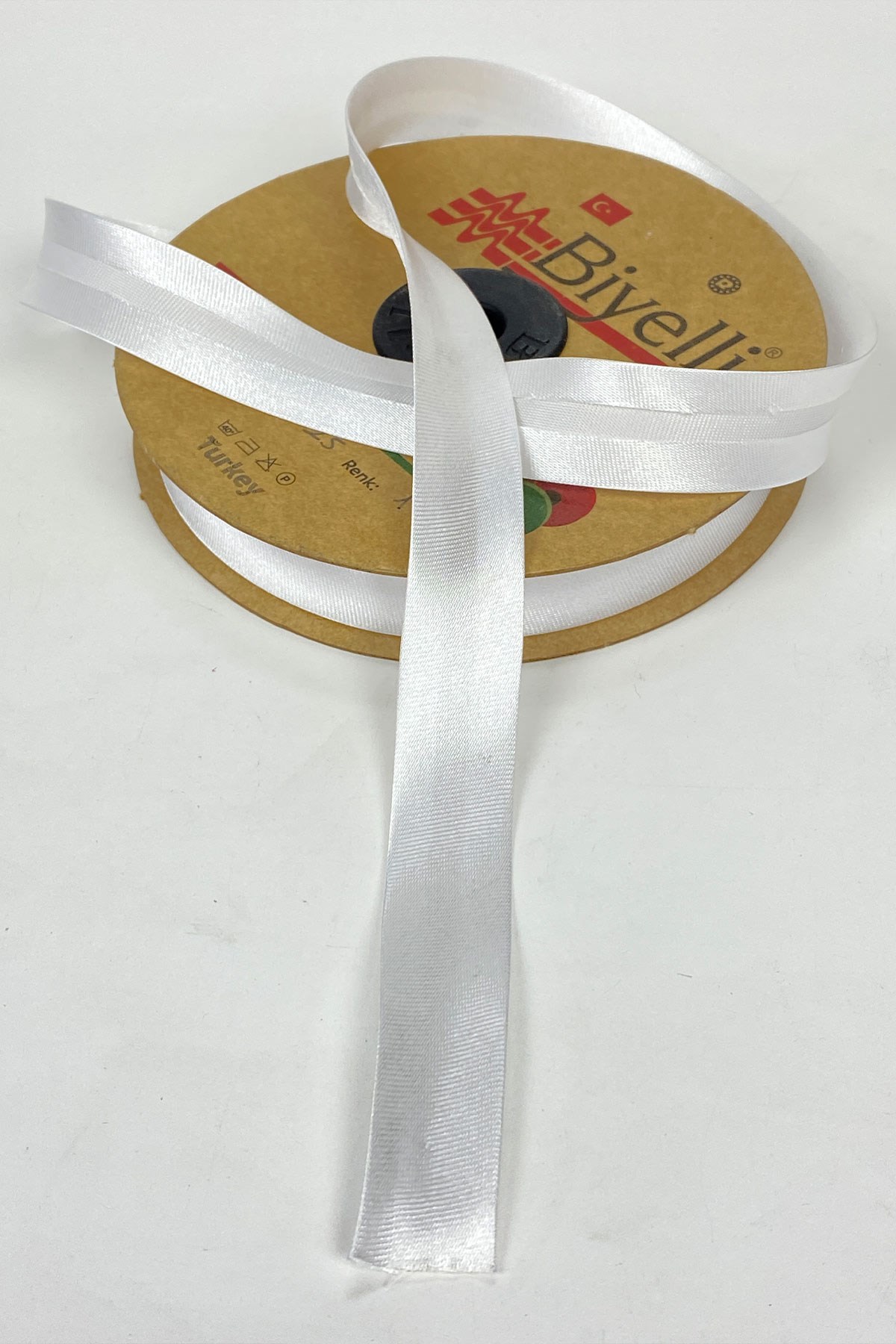 Beyaz Saten Biye 2 Cm 1 Metre-BYE-1019