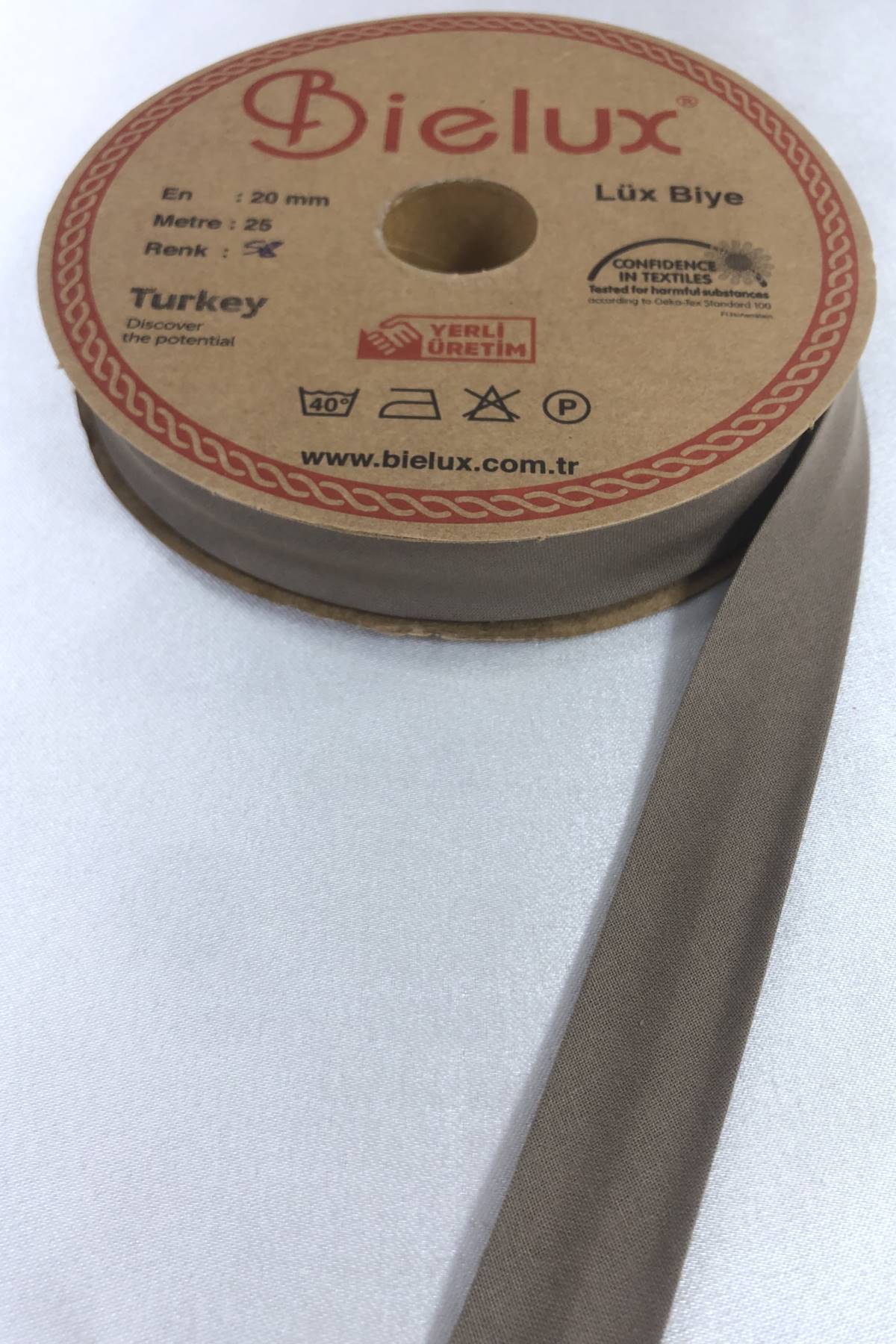 Koyu Vizon Koton Biye En 2 Cm Boy 1 Metre-BYE-1071