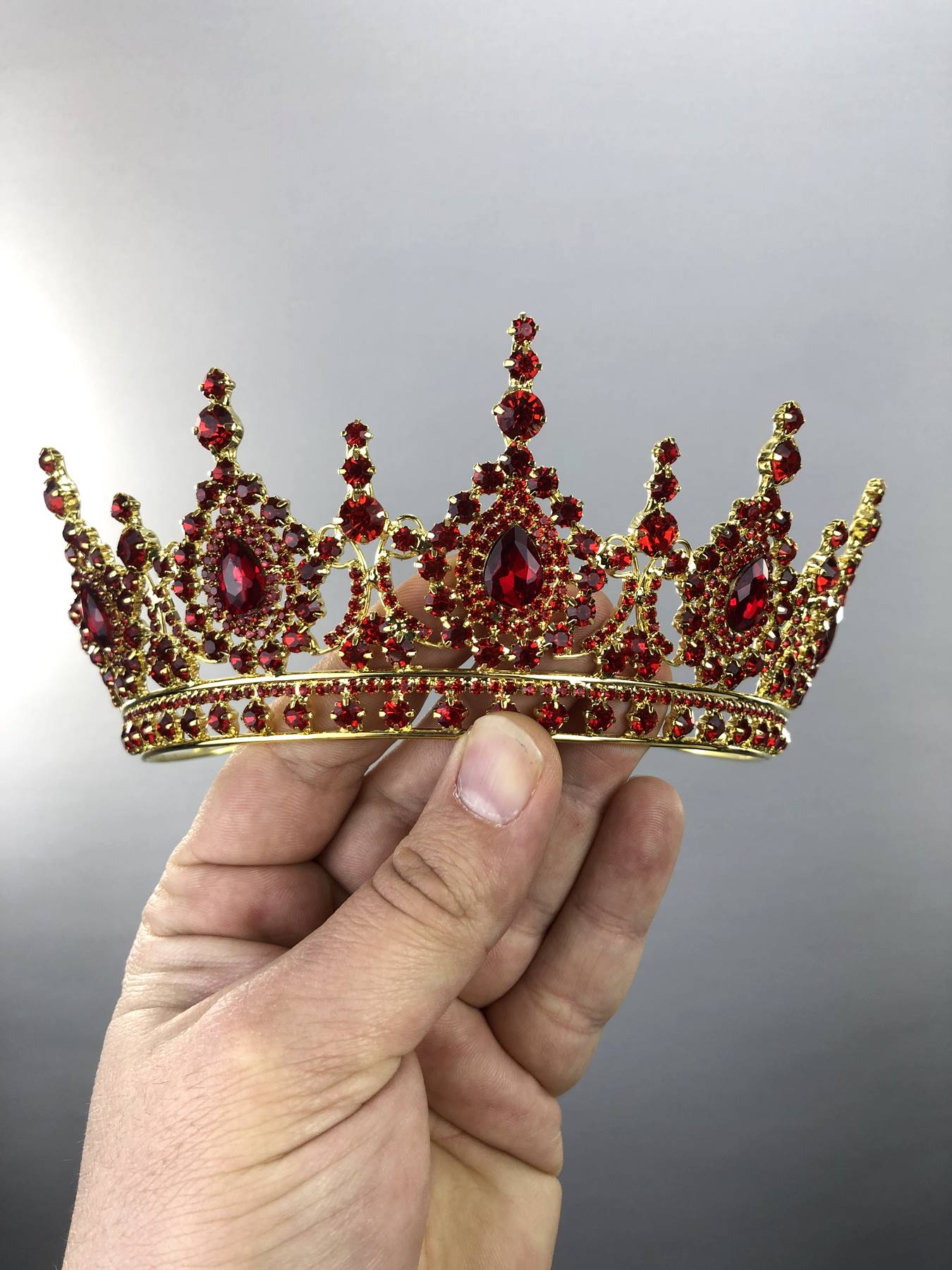 Kırmızı Gold Marie Kına Ve Gelin Tacı-GELINTACI-18
