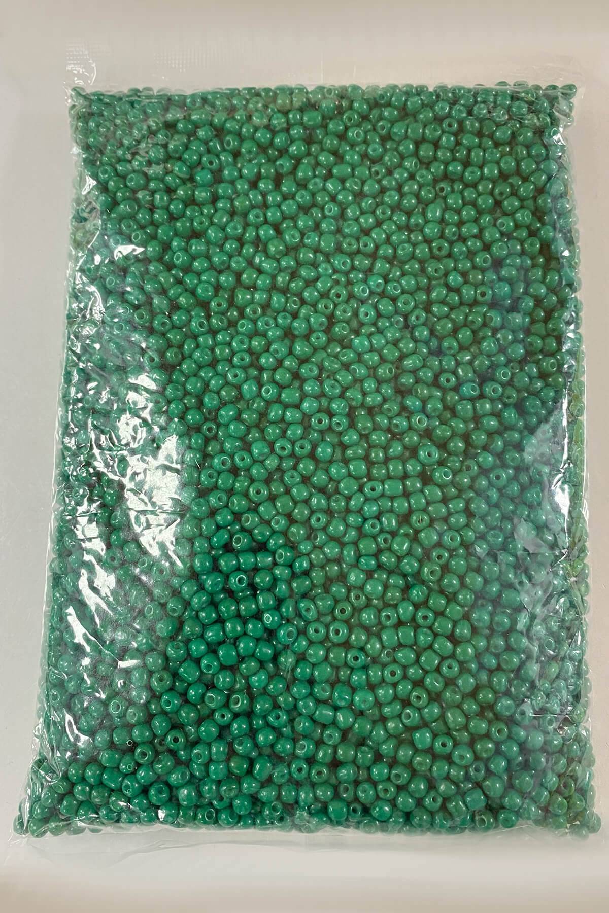 Yeşil Kum Boncuk 4 mm 500 gr-KUM-1293