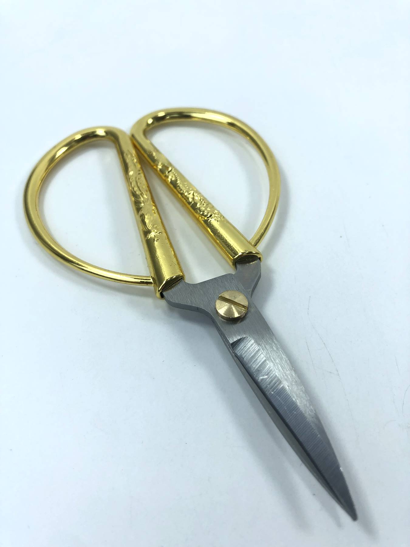 Gold Çiçek Detaylı Makas-MKS-1023