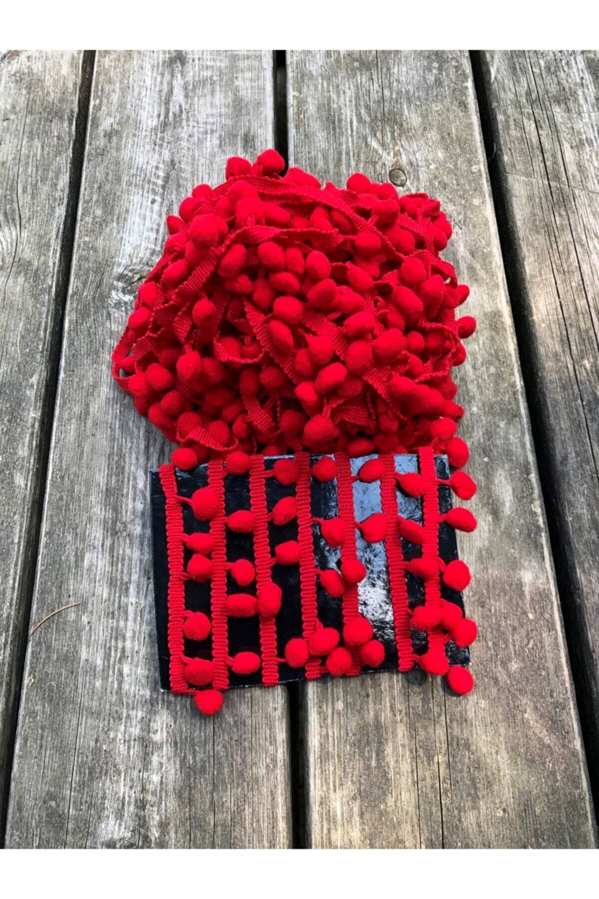Kırmızı Şerit Ponpon 5 Metre-PPS-1100