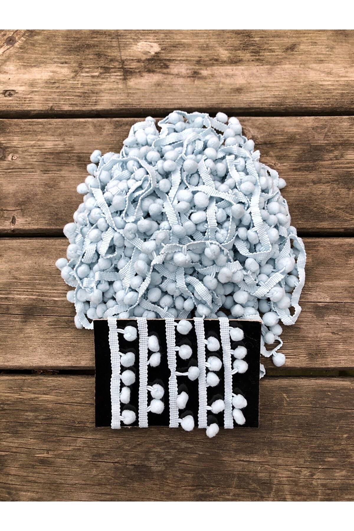 Açık Mavi Şerit Ponpon 5 Metre-PPS-1103