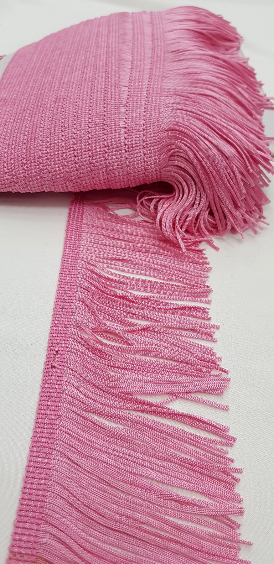 Pembe İthal Şerit Püskül 15 cm ( 1 mt )-SP-1009
