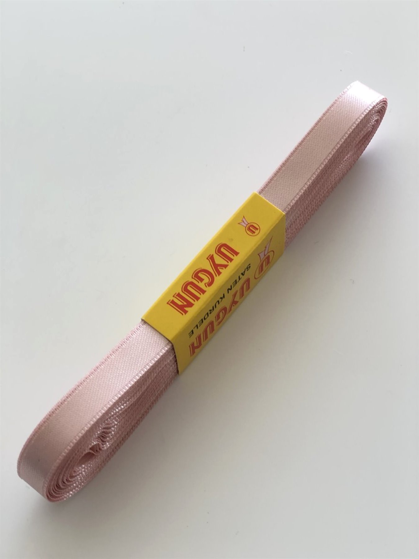 Pudra Renk Saten Kurdele 1 cm-STK-1064