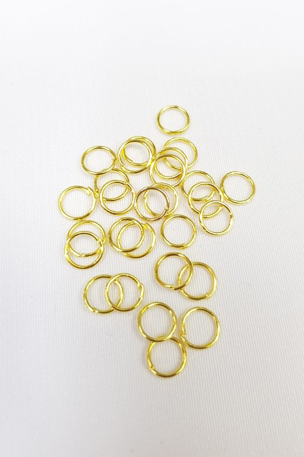 Sarı Tesbih Ve Takı Metal Halka 5 mm-TAP-1084