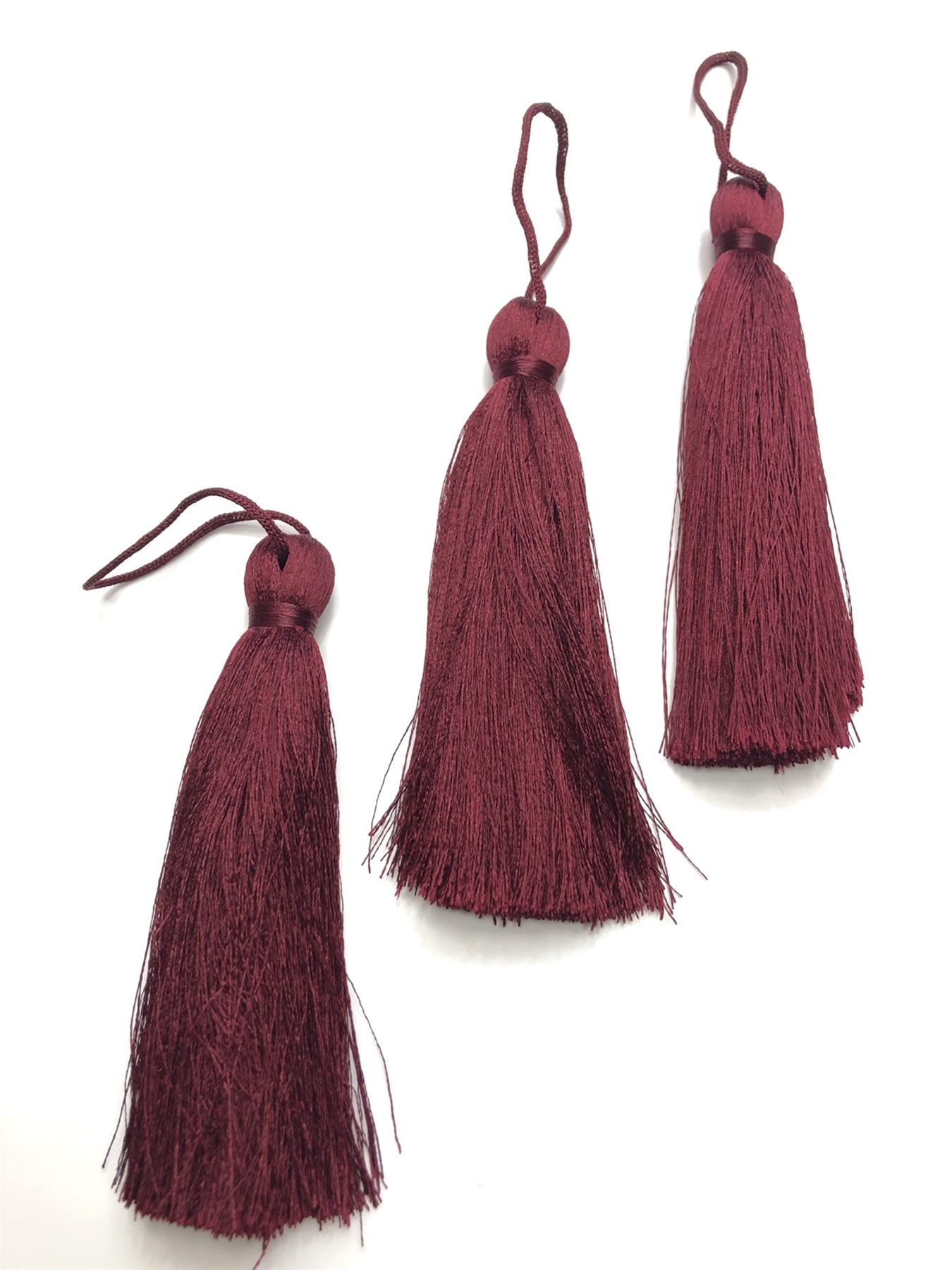 Bordo Tekli Püskül 10cm 1 adet-TPS-1097