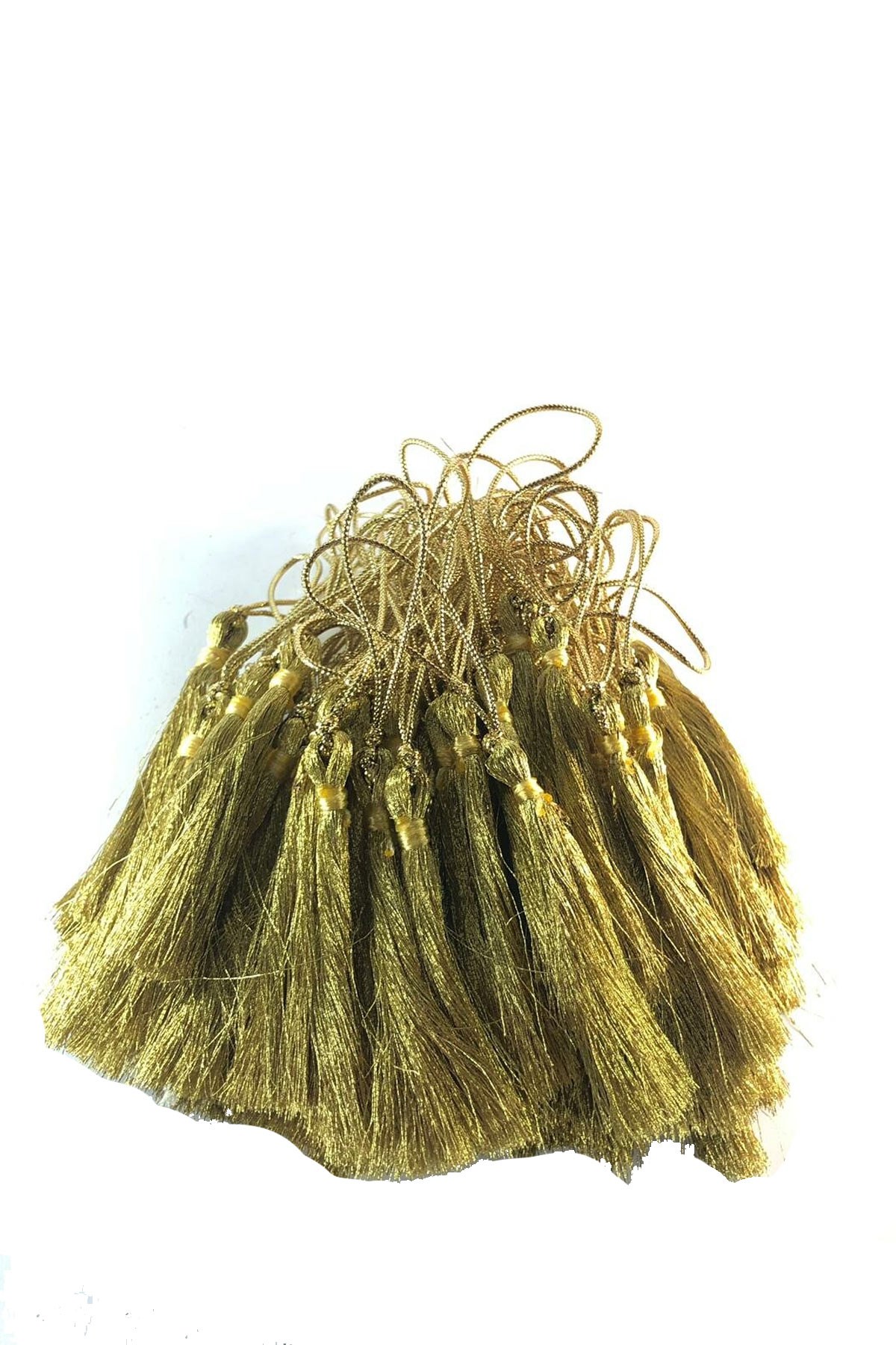 Gold Simli İthal Tekli Püskül 6 Cm 10 Adet-TPS-1283