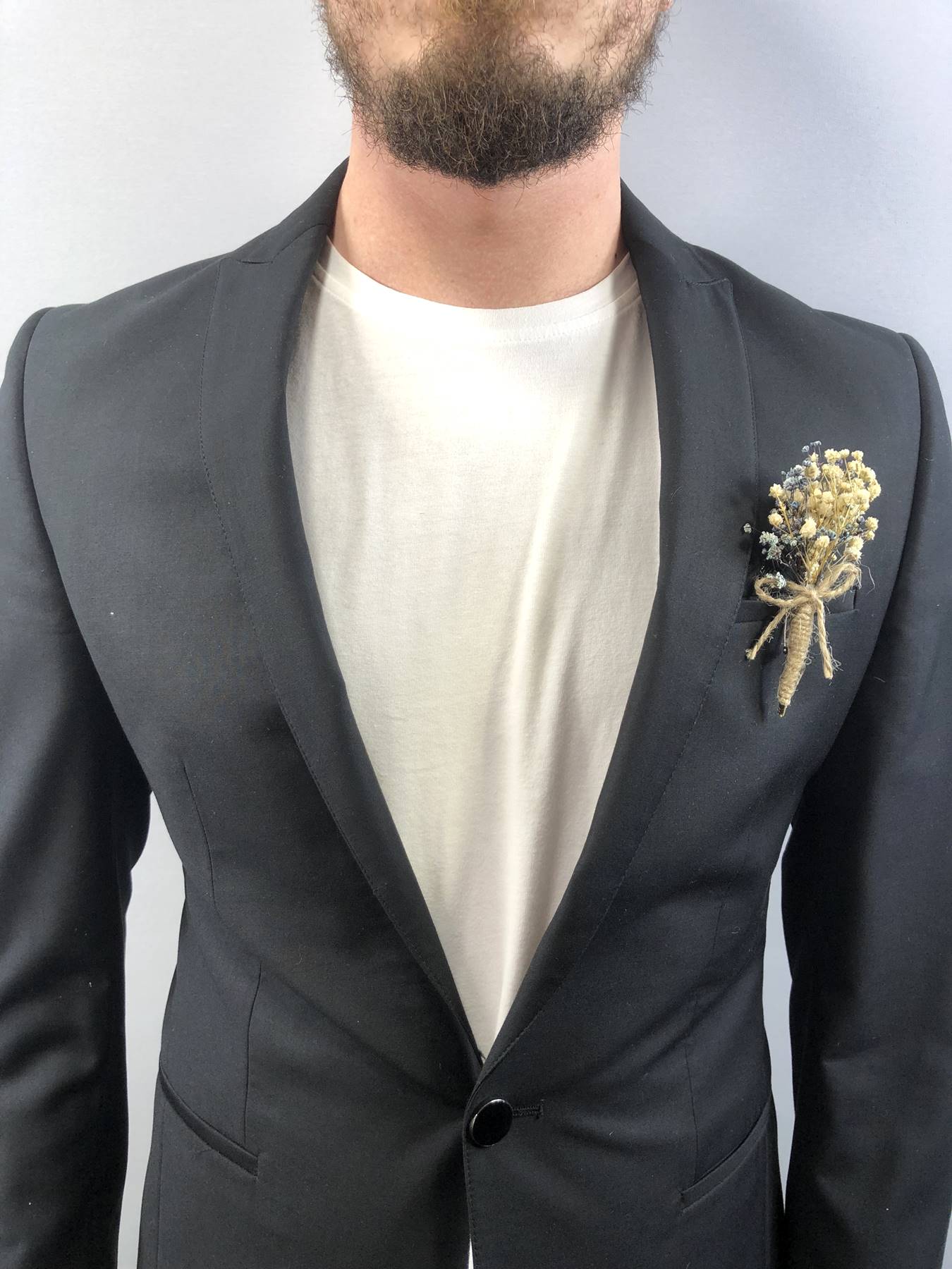 Füme Otlu Damat Yaka Çiçeği-YKC-1052